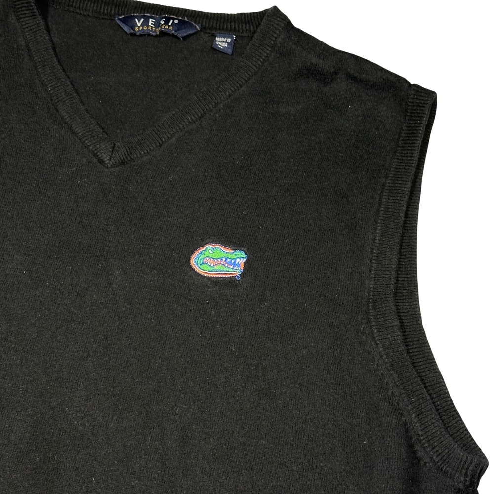 Vesi Sportswear Florida Gators Sweater Vest Mens XL Black V-Neck Knit NCAA UF